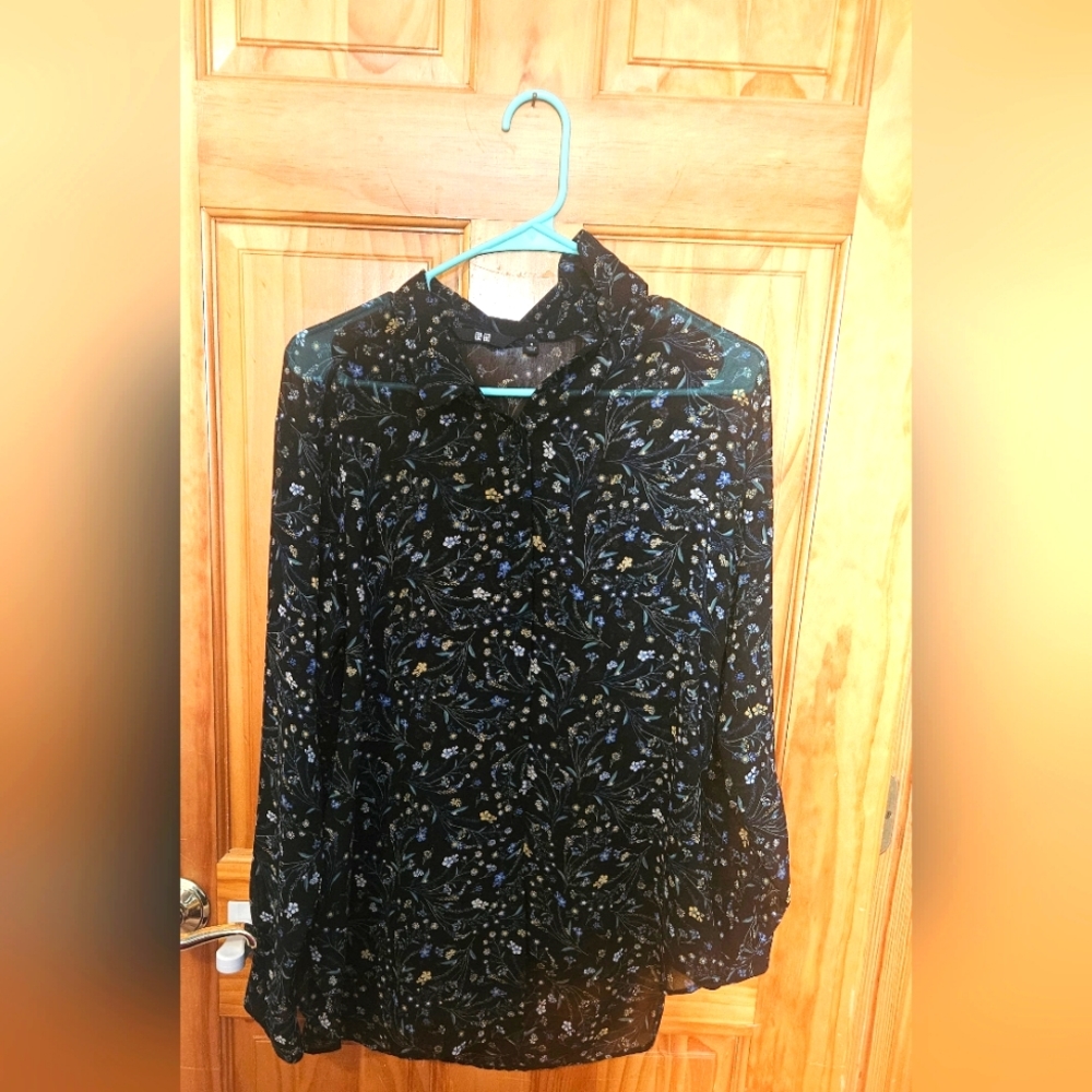 floral uniqlo button down
